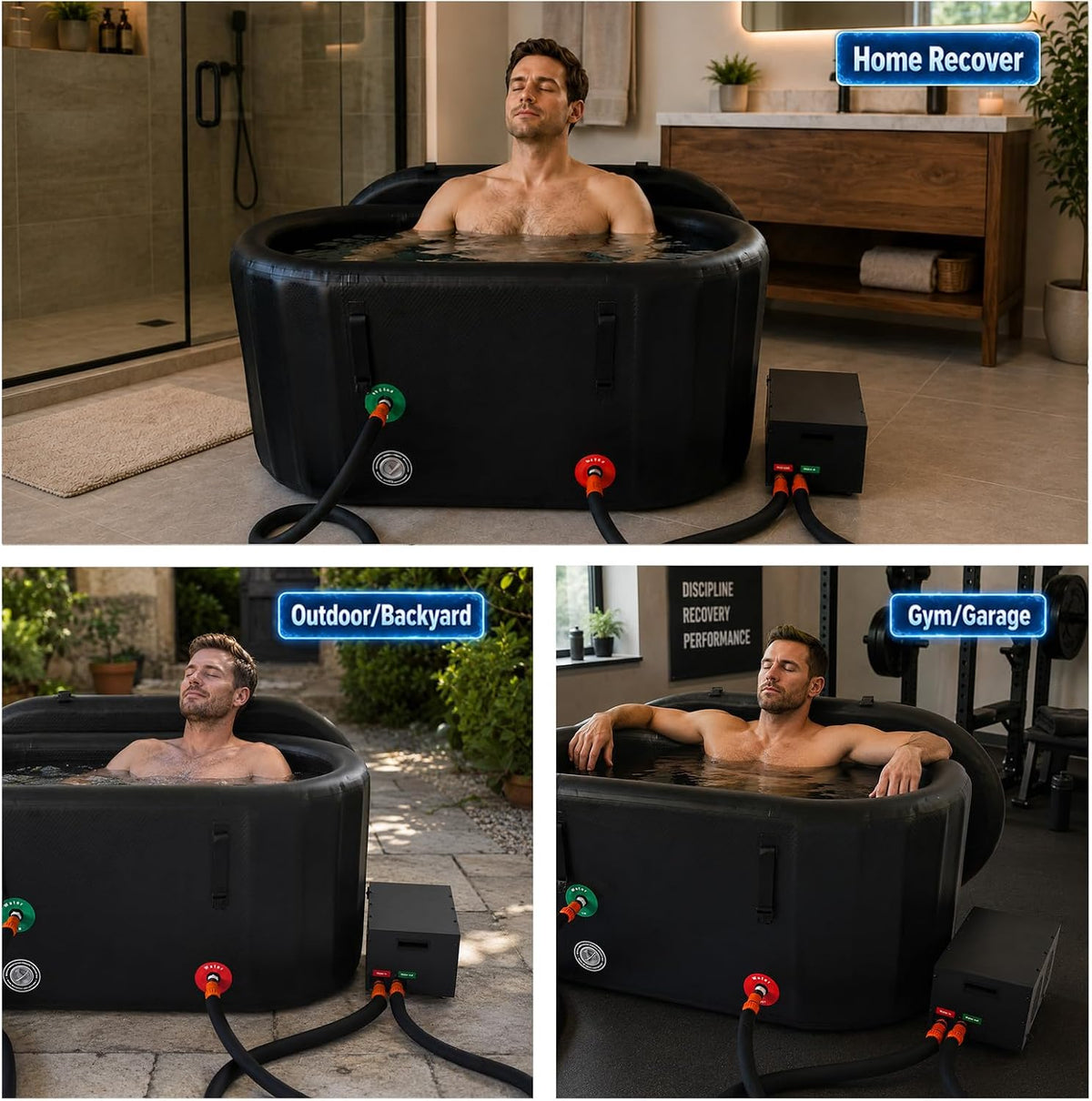 Smart 1/3 HP Cold Plunge Chiller, 37Â°F Ice Bath Water Chiller for Any Tub