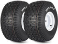 GICOOL 20x8.00-8 Lawn Mower Tire and Wheel, 4 Ply Tubeless Tire, 20x8-8nhs Riding Lawn Mower and Tractor Rear Tire and Wheel Assemblies, 3.5" Offset Hub, 3/4" Borehole, and 3/16" Keyway