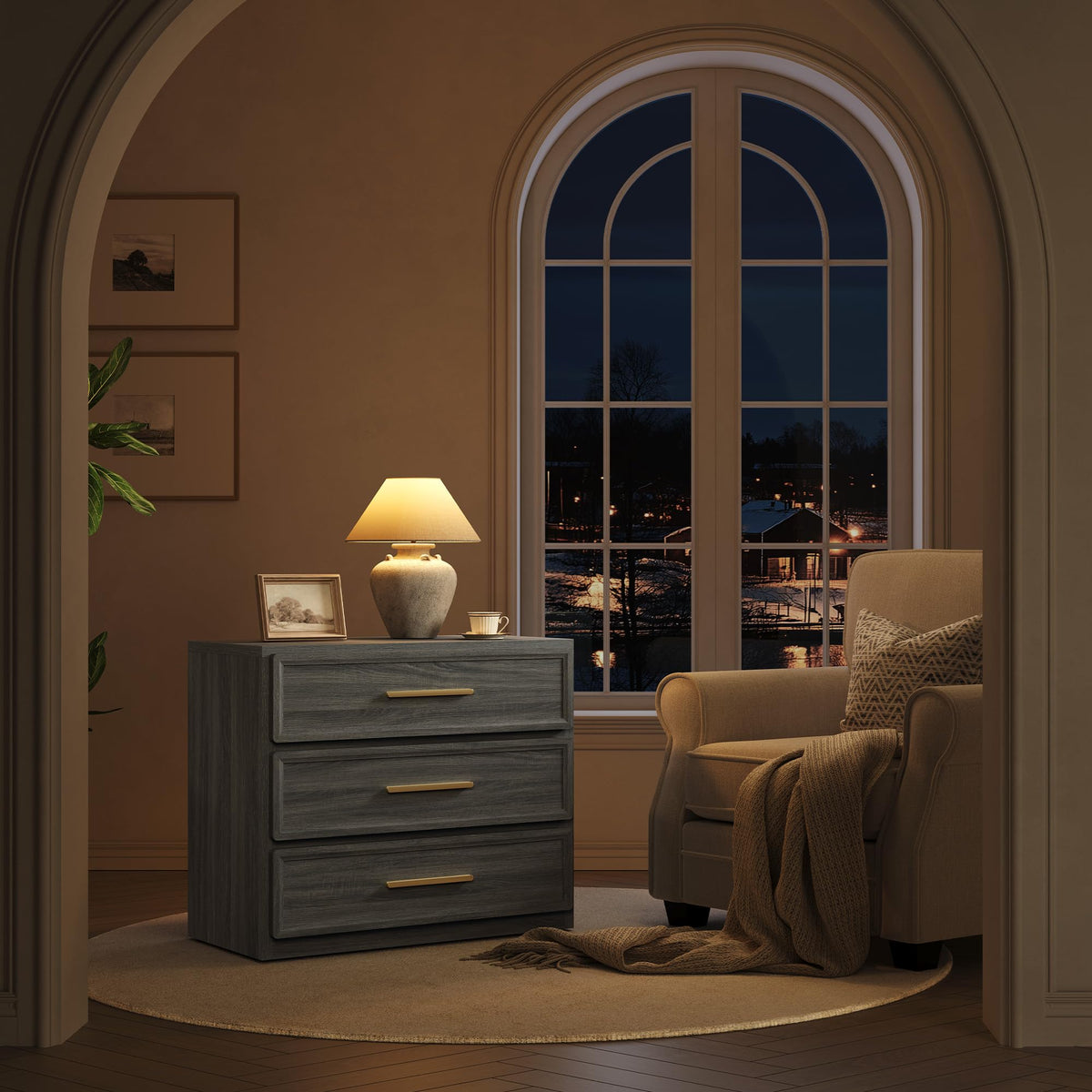 SICOTAS Oversized Night Stand Set 2 for Bedroom 31.3" Bedside Table