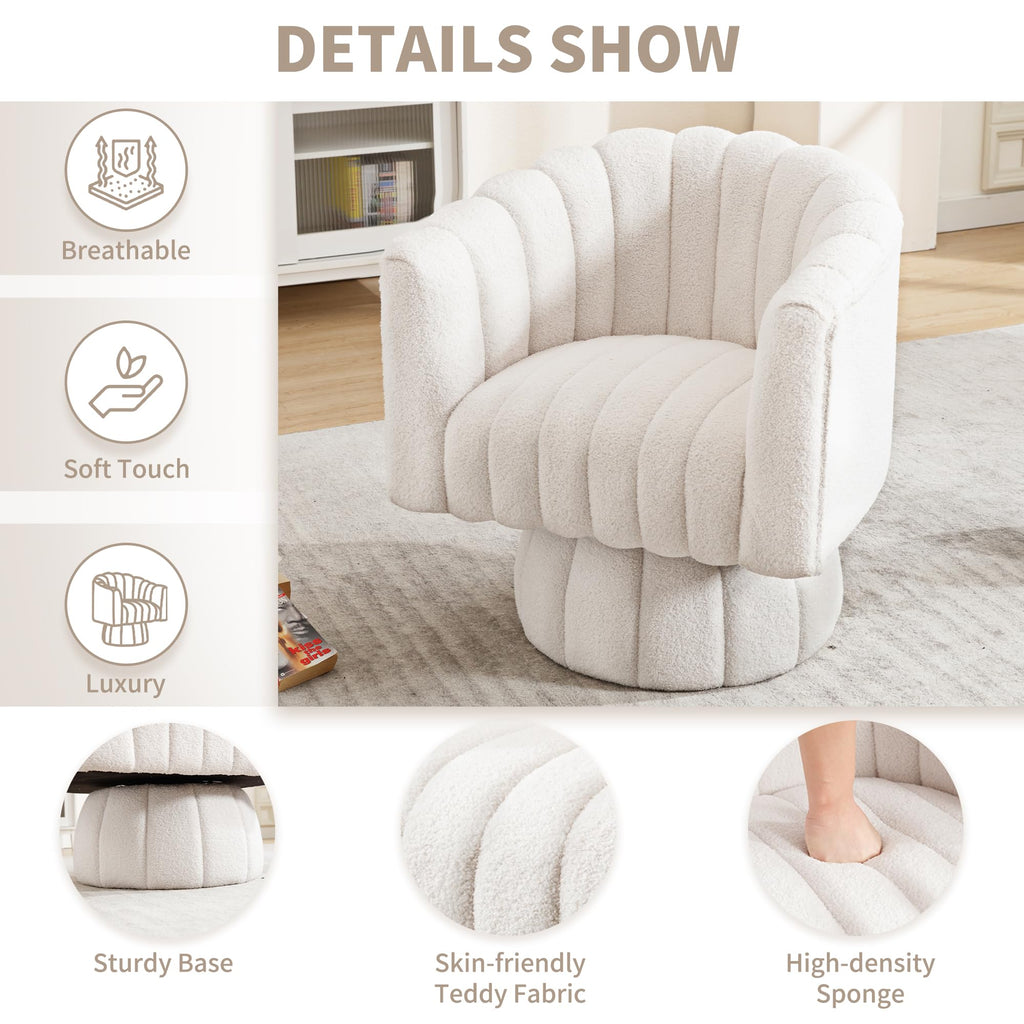 Swivel Accent Barrel Chair Set of 2, Cute Comfy Small Round 360Â° Arm Chair, Velvet Sofa Club Reading Chair for Living Room Bedroom Office Purple