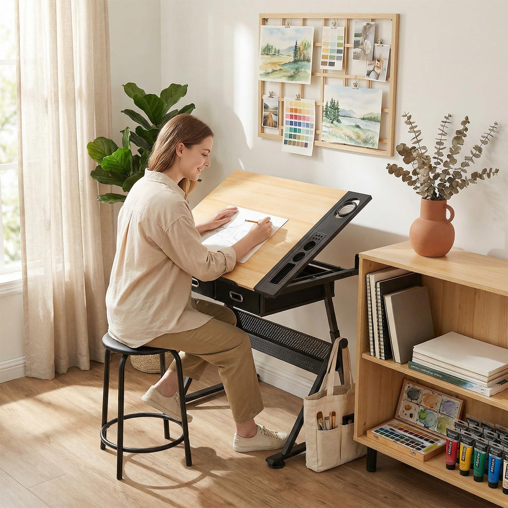 Magshion Drafting Table Adjustable Drawing Table