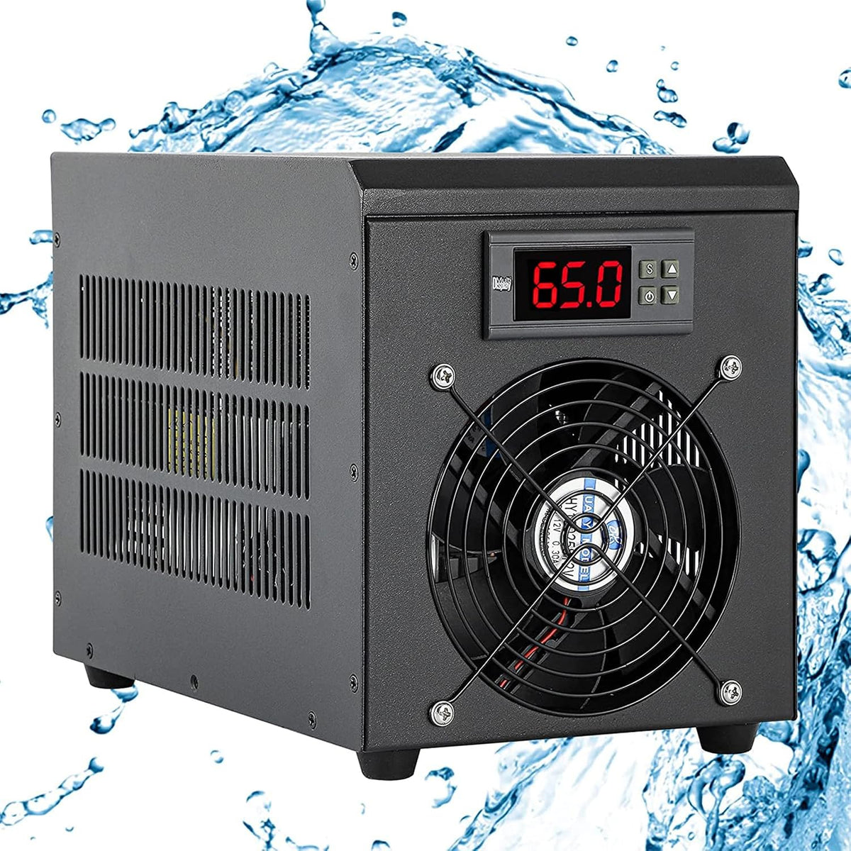 Poafamx 16Gal Aquarium Chiller, Small Water Chiller with Electronic Cooling