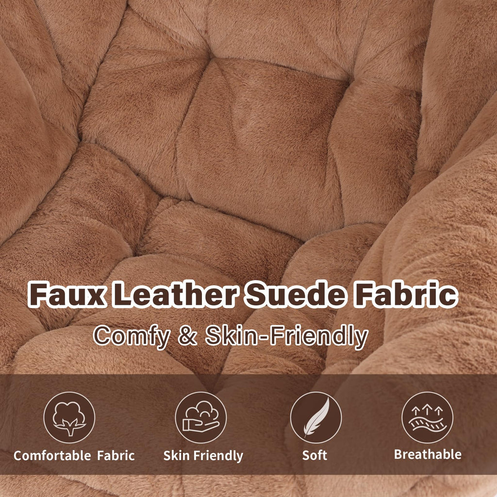 Modern Lazy Chair with Ottoman Lounge Accent Reading Chair for Living Room