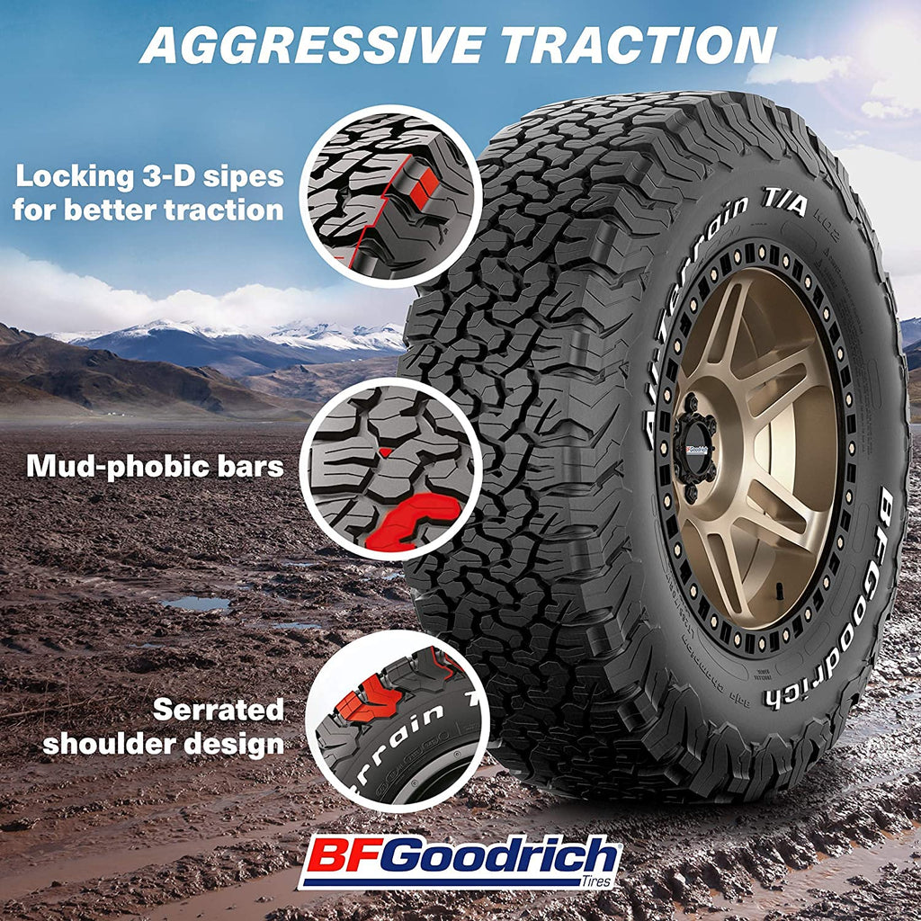 BFGoodrich All Terrain T/A KO2 Radial Car Tire for Light Trucks, SUVs, and Crossovers, LT265/70R17/C 112/109S