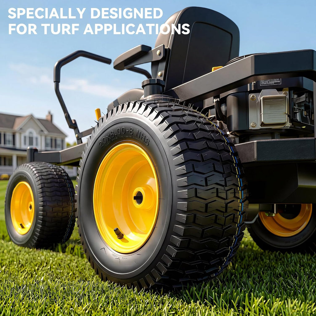 YITAMOTOR 20x8.00-8 Tubeless Lawn Mower Tire & Wheel Assemblies