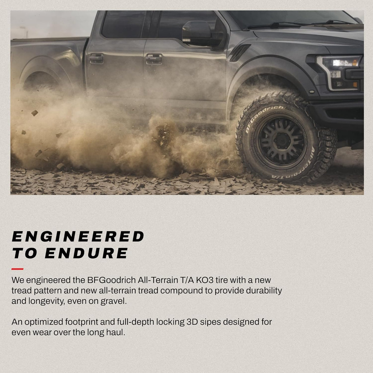 BFGoodrich All-Terrain T/A KO3 Car Tire for Light Trucks, SUVs, and Crossovers, LT245/75R16/E 120/116S
