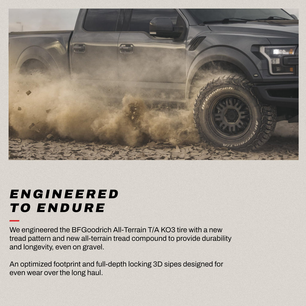 BFGoodrich All-Terrain T/A KO3 Car Tire for Light Trucks, SUVs, and Crossovers, LT265/70R17/E 123/120S