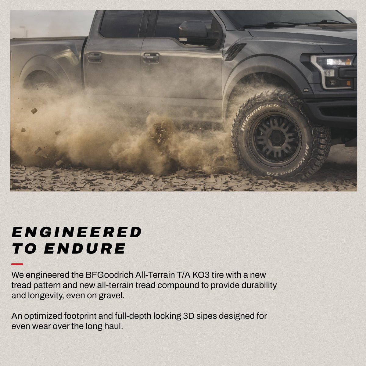 BFGoodrich All-Terrain T/A KO3 Car Tire for Light Trucks, SUVs, and Crossovers, LT275/65R20/E 126/123S LRE