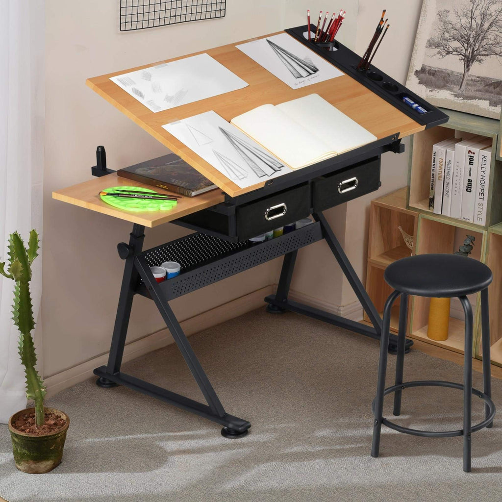Topeakmart Drafting Table for Artists, Height Adjustable Drawing Draft Desk