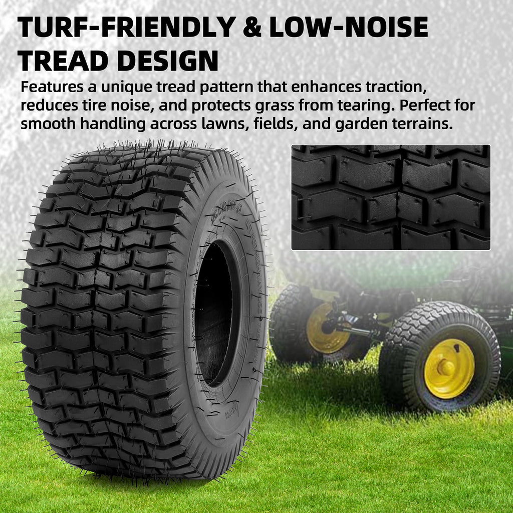 AR-PRO (2 Pack) 20x8.00-8 Lawn Mower Turf Tires, Tubeless, No Rims