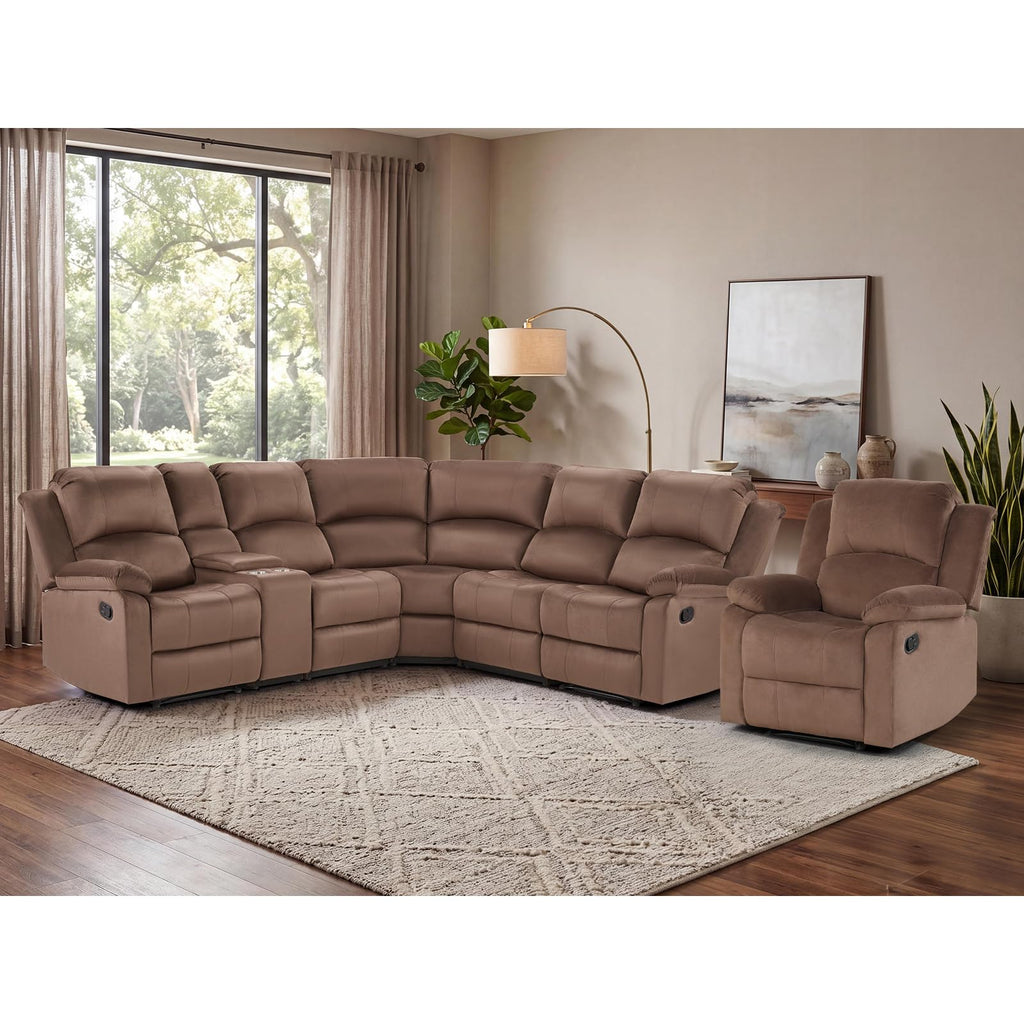 EBELLO Manual Faux Leather Reclining Couch Set for Living Room, Include 1 Recliner Chair, 1 Loveseat Sofa, Recliner Sofa Furniture Set for Home and Office, Black