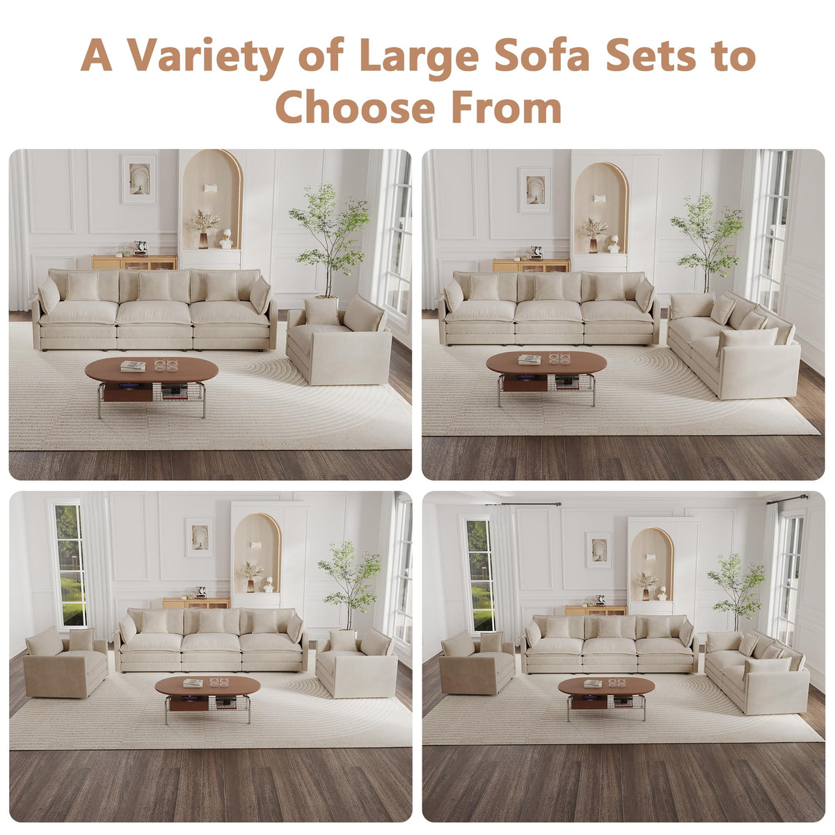 mikibama Luxury 2 Piece Loveseat Couch & Sofa Armchair Set, Modern Upholstered Chenille Cloud Couches Set Furniture with 5 Pillow for Living Room Bedroom Office Apartment, Evergreen