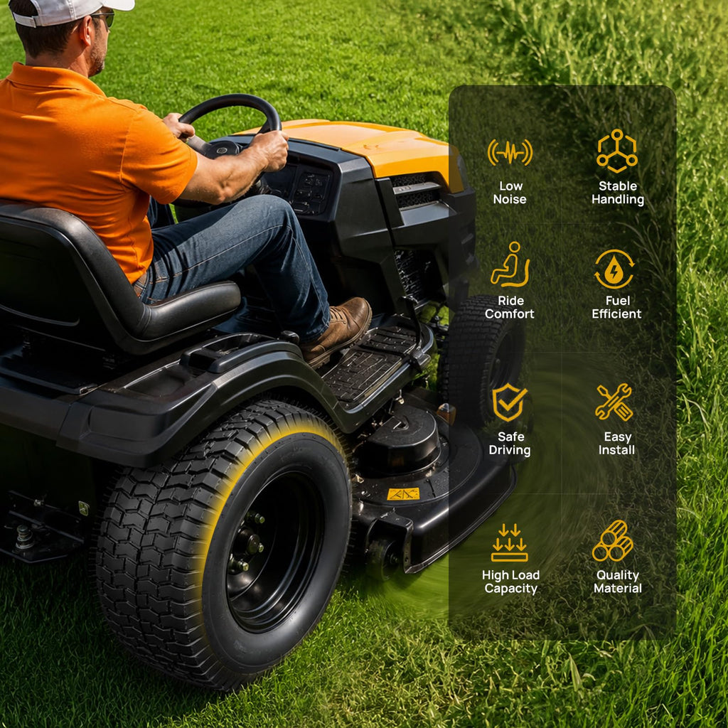 TUFFIOM 24x12.00-12 Lawn Mower Tires Set of 2, 6PR Turf Tire Lawn & Garden Tires for Garden Tractor Riding Mower, Tubeless