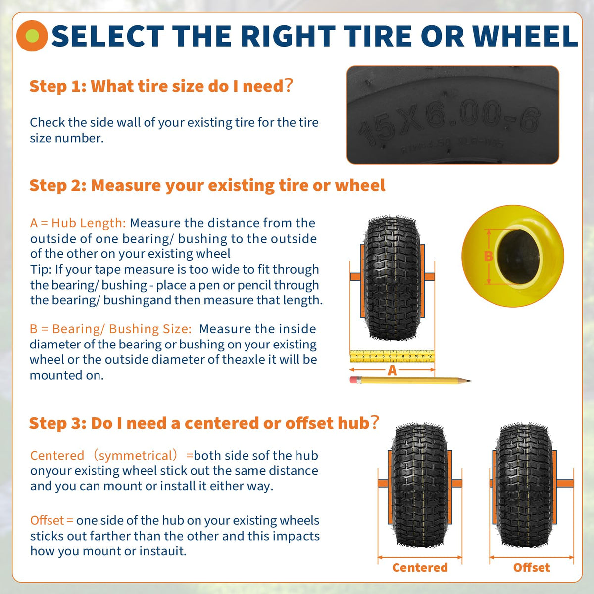 PioneerWorks 2Packs 20x10-8 Lawn Mower Tires and rim