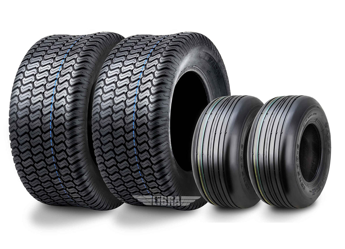 WANDA 4PC Lawn Mower Turf Tires 15x6-6 Front & 20x10-8 Rear 4PR-13016/13040