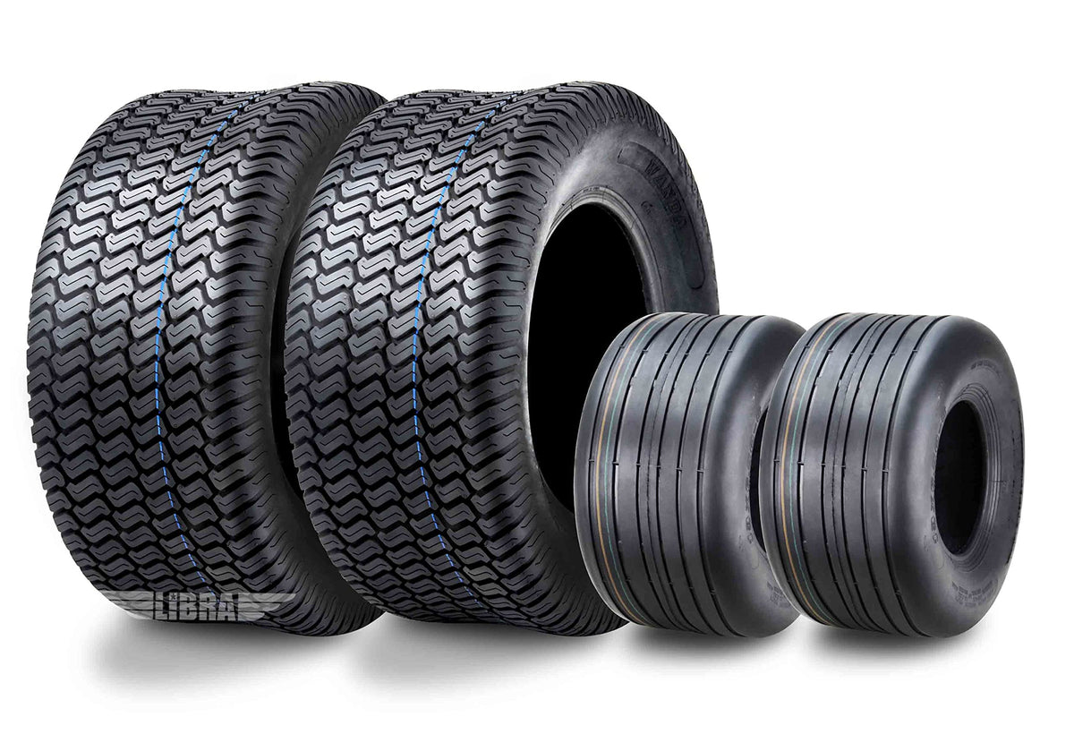 WANDA 4PC Lawn Mower Turf Tires 15x6-6 Front & 20x10-8 Rear 4PR-13016/13040