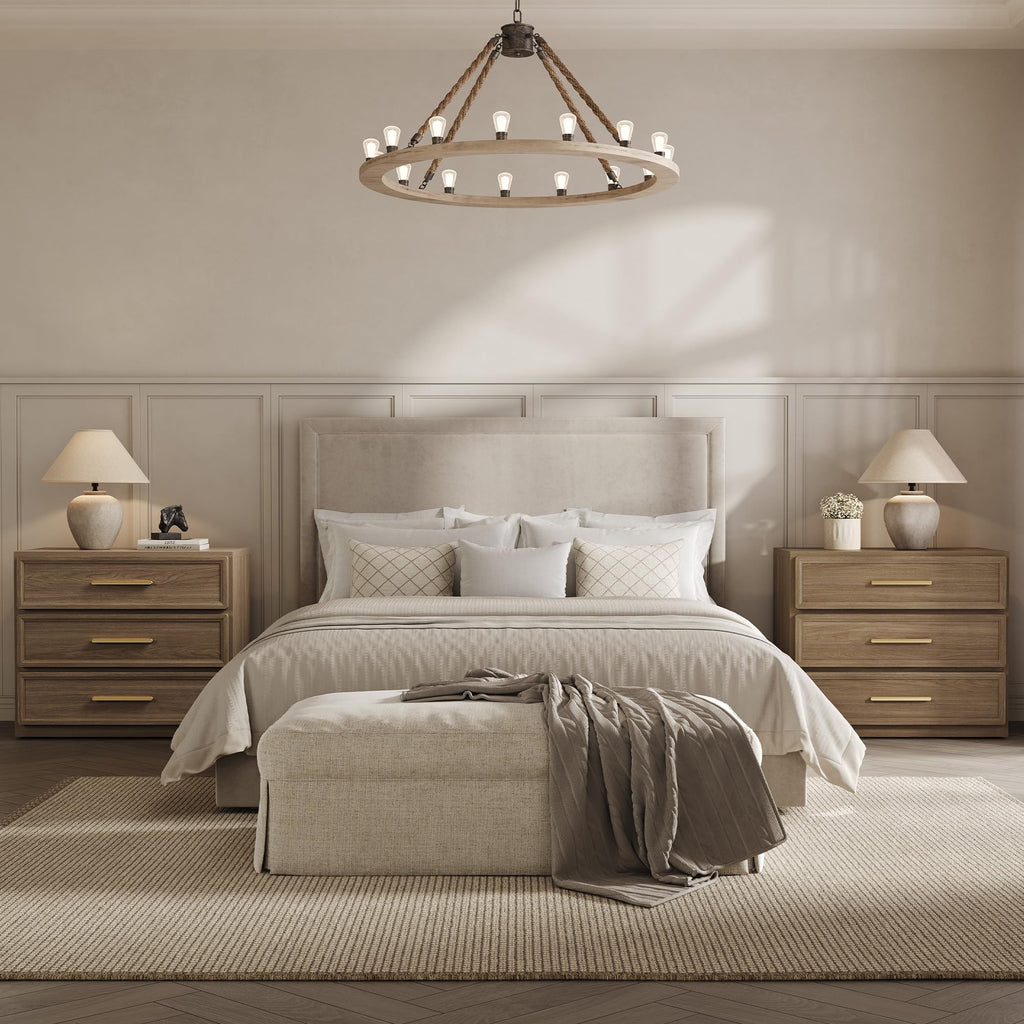 SICOTAS Oversized Night Stand Set 2 for Bedroom 31.3" Bedside Table