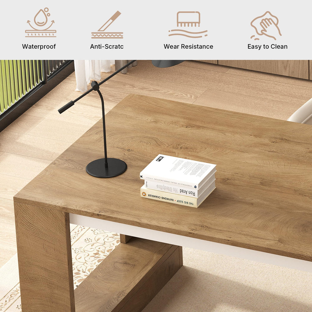 63 inch Rectangular Executive Desk with Spacious Desktop