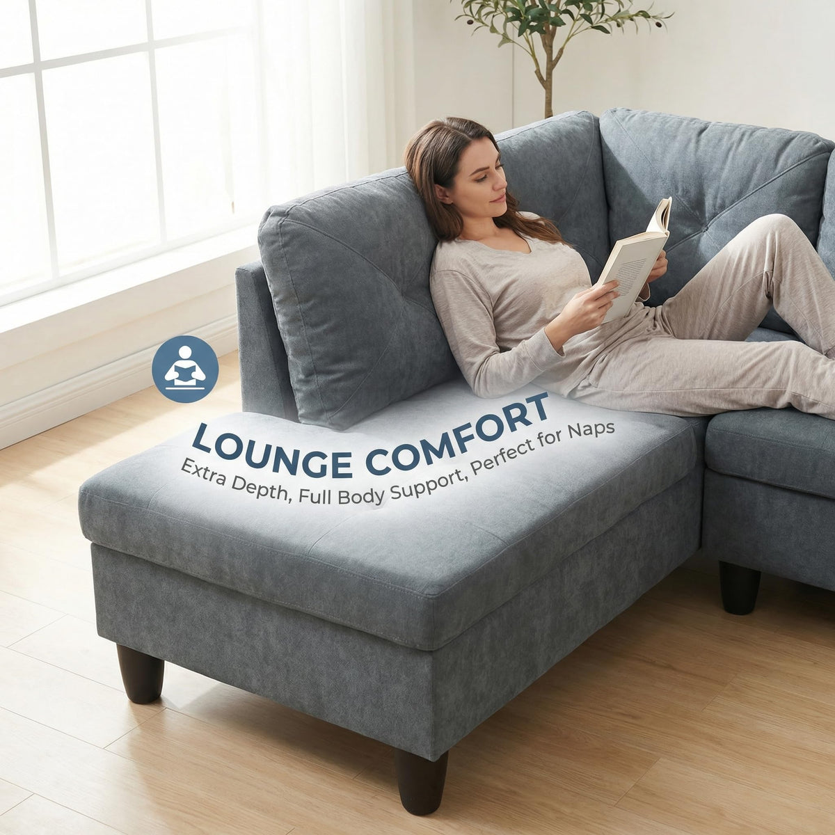 97.5" L-Shaped Modular Sectional Sofa with Movable Chaise & Storage Ottoman, 3 Piece Convertible Leather Couch, 4 Seat Gloss Black Living Room Furniture Set for Apartment Home Office