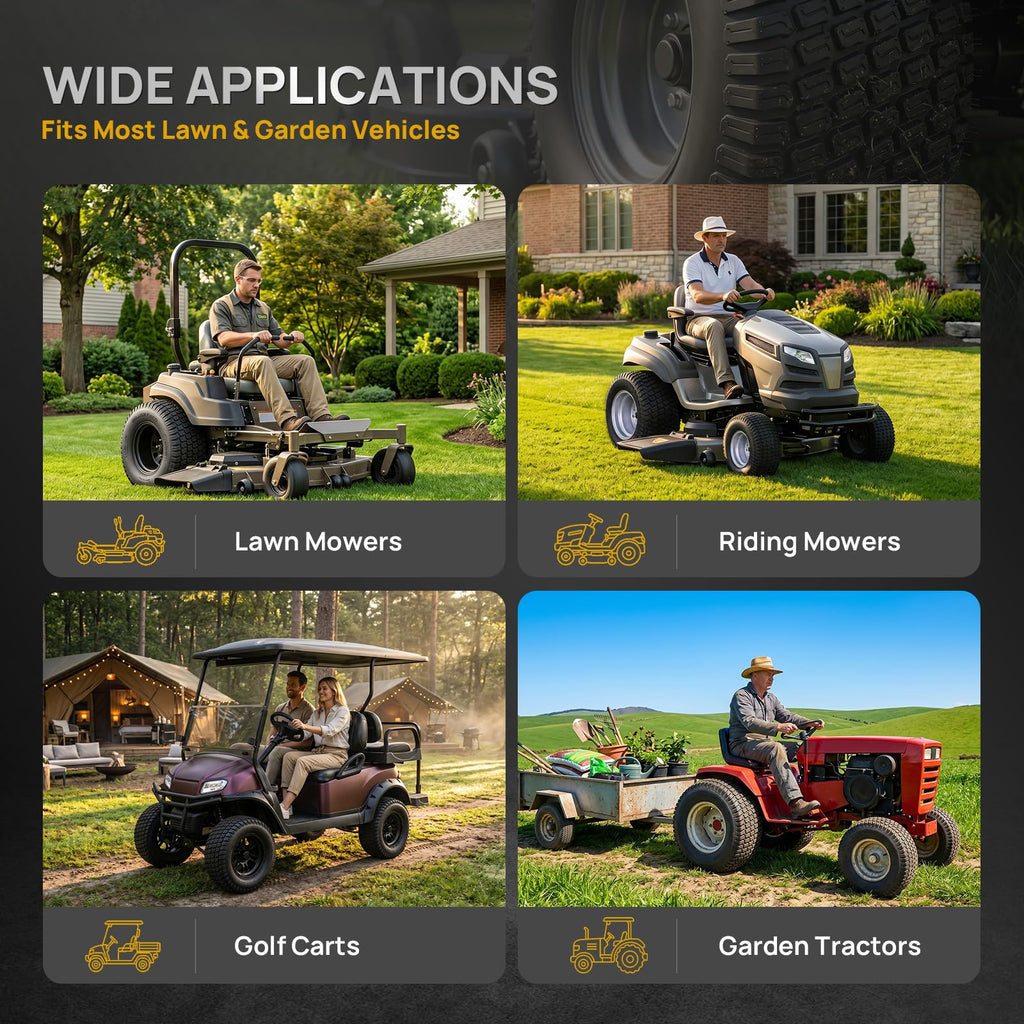 TUFFIOM 20x10.00-8 Lawn Mower Tires 2 Pack, 4PR 20x10x8 Tubeless Lawn Tractor Tires,1190 lbs Capacity Garden Tires, Compatible With Most Lawn & Garden Utility Vehicles