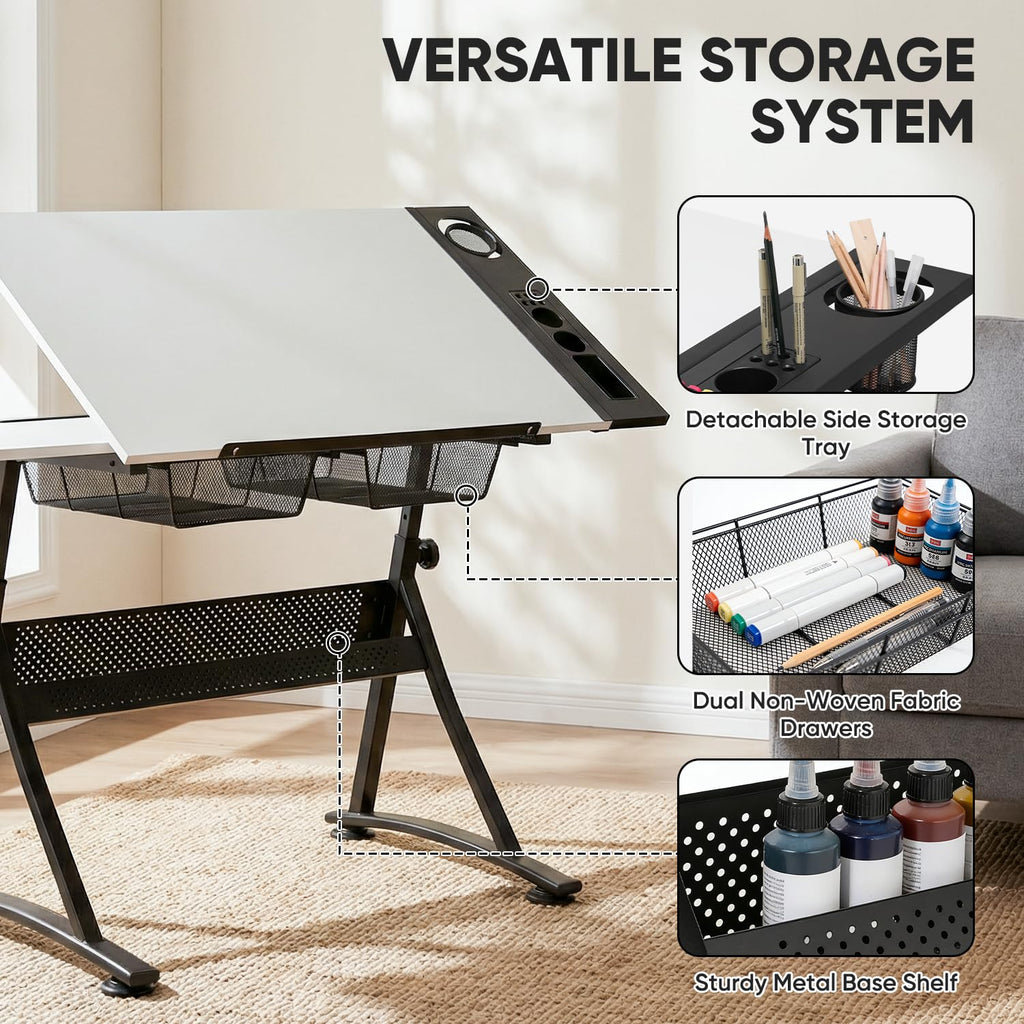 Magshion Drafting Table Adjustable Drawing Table