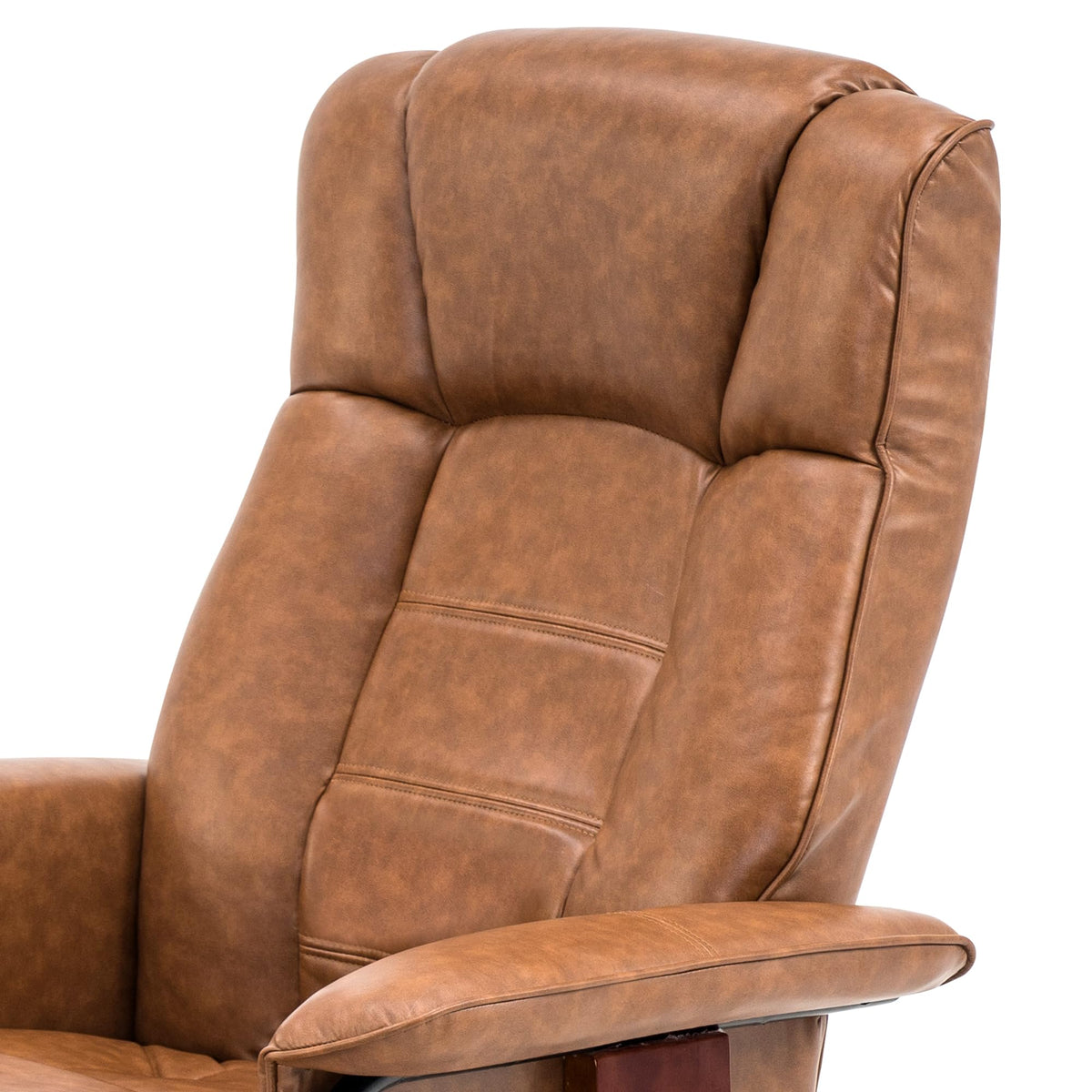 MCombo Manual Swivel Recliner with Ottoman, Faux Leather 9019