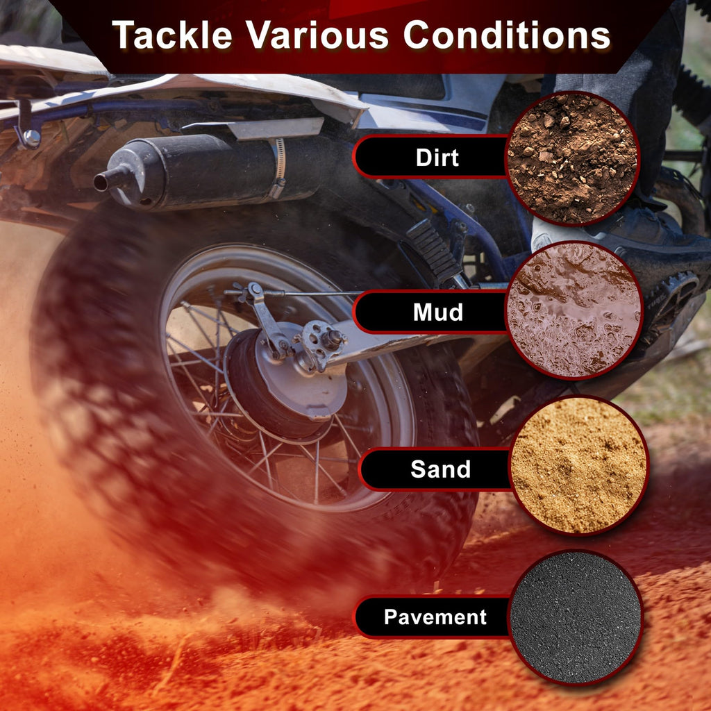 Tusk Waypoint Adventure Motorcycle Tire Set â 90/90-21 Front & 130/90-17 Rear (68R) Tube Type