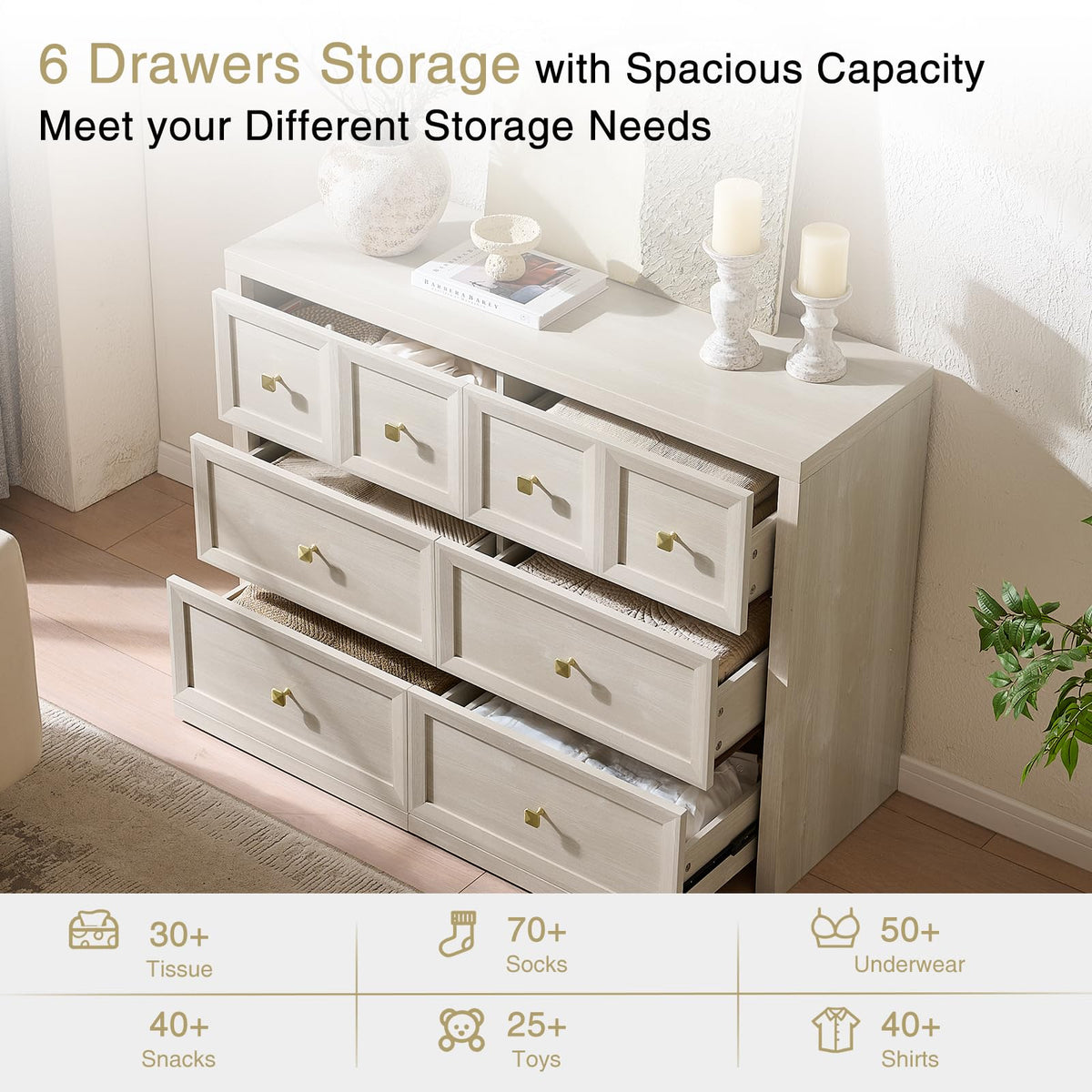 3 Drawers Nightstand Set of 2 W/Charging Station, 30.7" W King Size Bedside Table with 3 Drawers, Accent End Table W/Large Storage, Modern Wood Side Table for Bedroom,Office (2 Pieces, Gray Black)