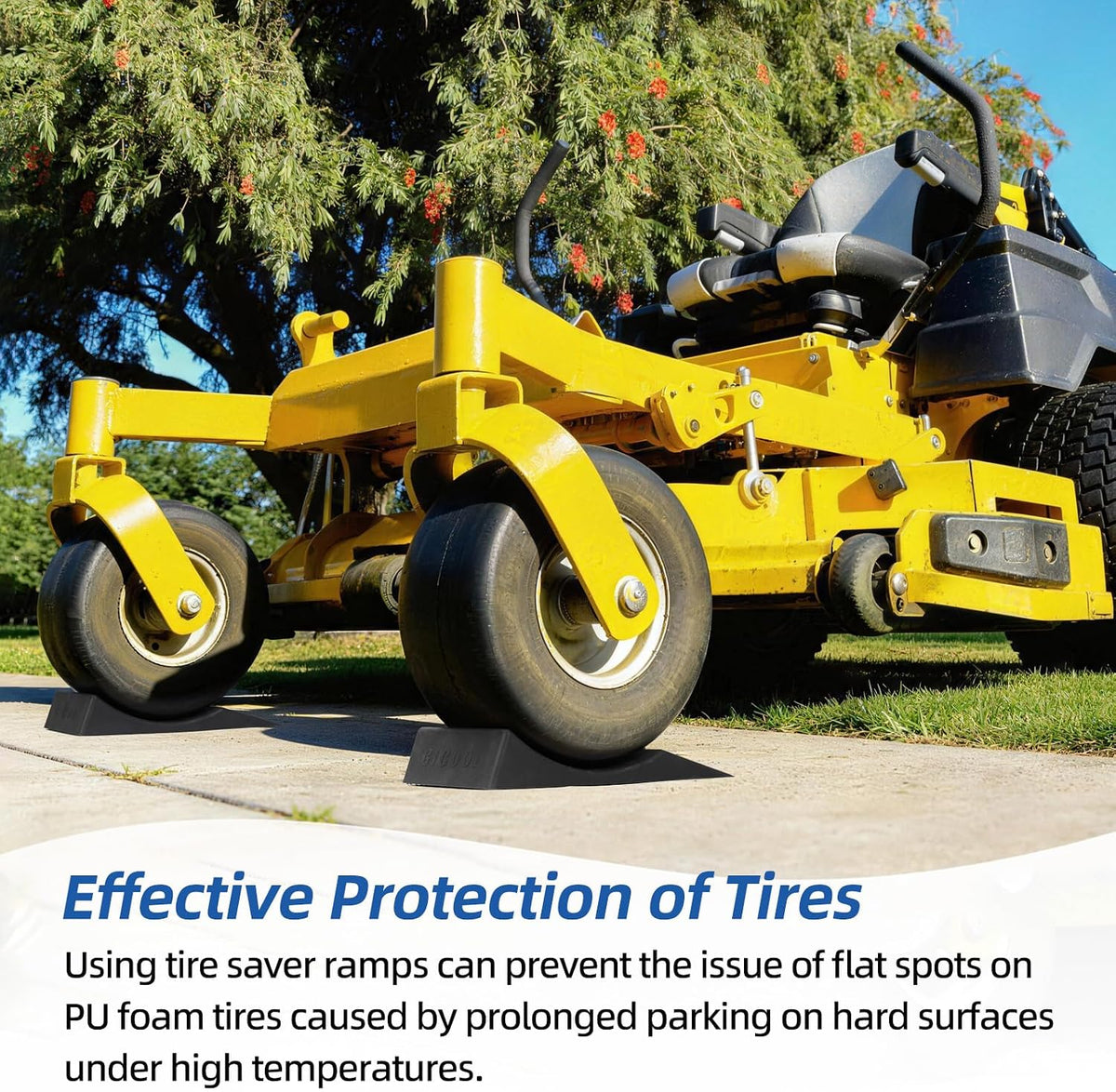 GICOOL 13x6.50-6" Flat-Free Front Tire and Wheel, for Zero-Turn Mower, 2PK