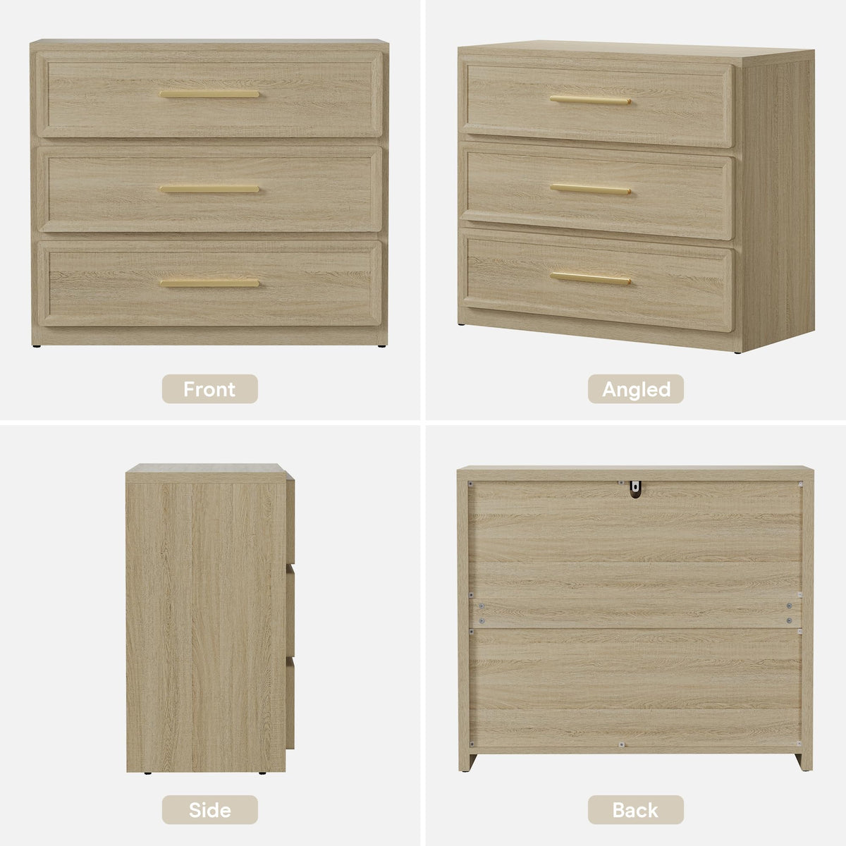 SICOTAS Oversized Night Stand Set 2 for Bedroom 31.3" Bedside Table