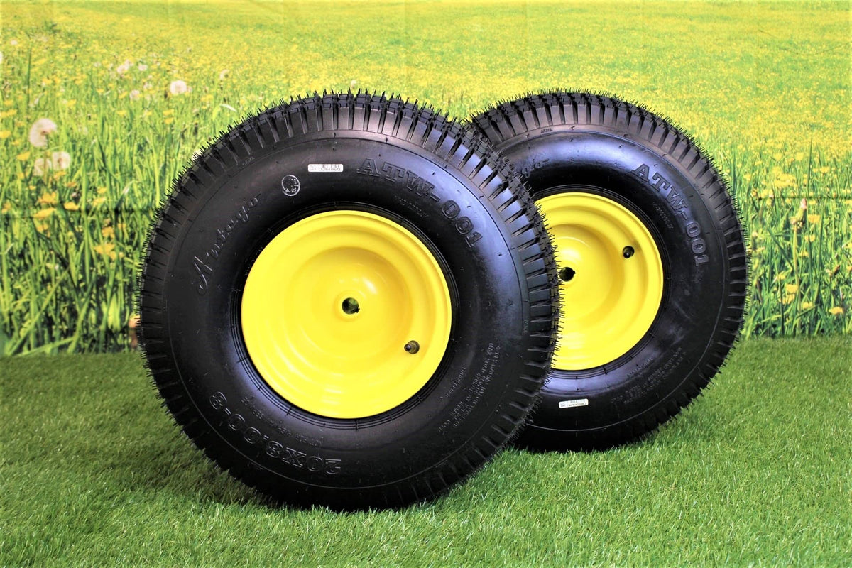 Antego 20x8.00-8 Tire & Wheel Assembly, Replaces John Deere GY20637, Qty: 1 Single Tire and Wheel Assembly