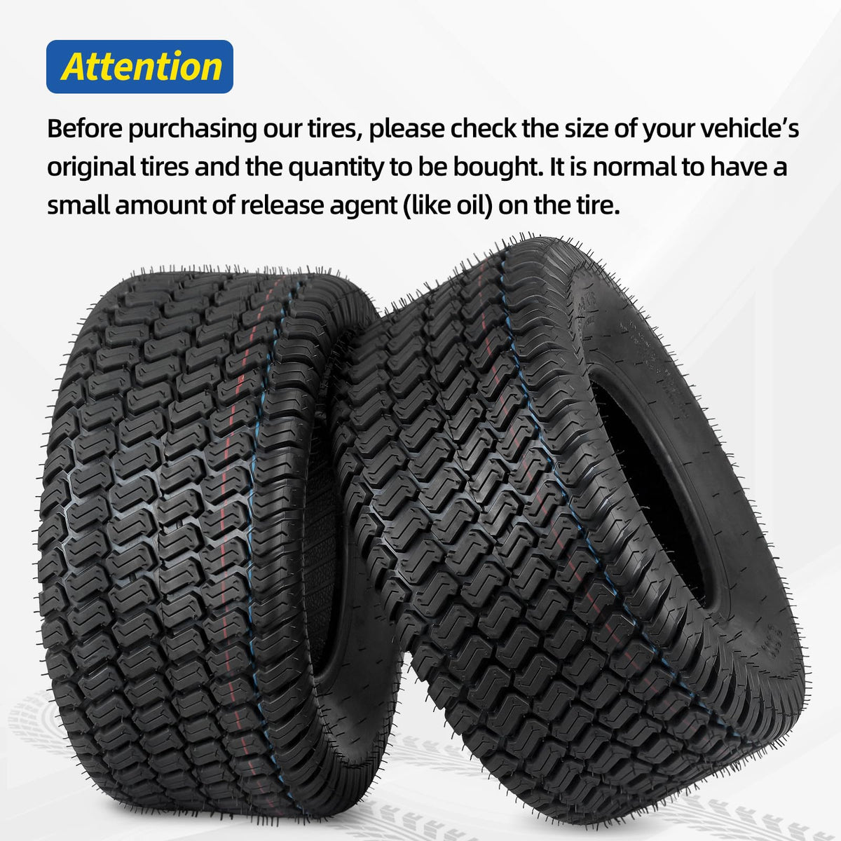 GICOOL 20x12.00-10 Tubeless Lawn Mower Tire for Riding Mower Tractor, 4Ply