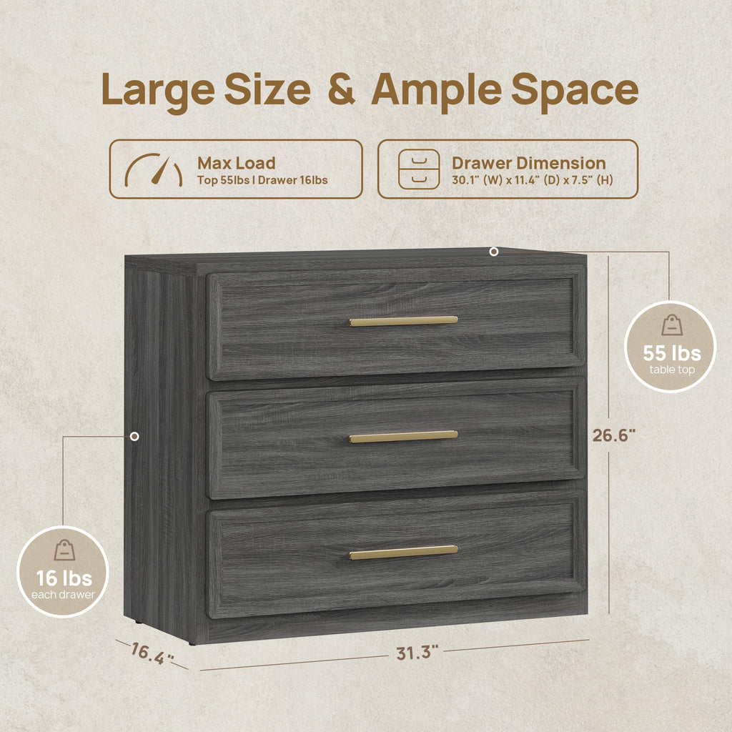 SICOTAS Oversized Night Stand Set 2 for Bedroom 31.3" Bedside Table