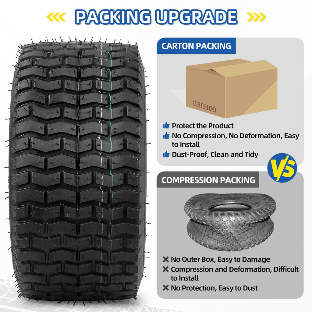 GICOOL 18x9.50-8 Tubeless Lawn Mower Tire for Riding Mower Tractor, 4 Ply