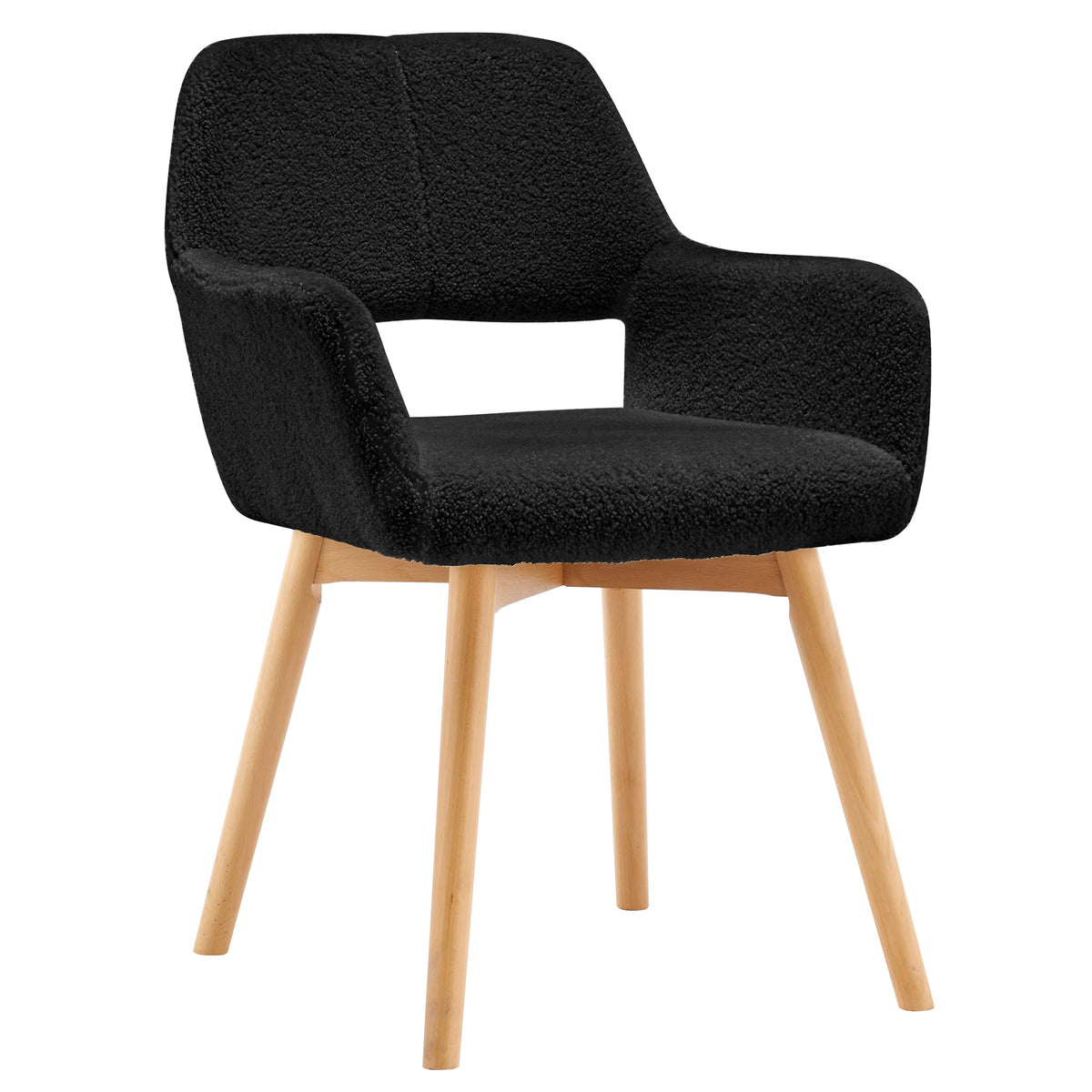 Mid Century Modern Dining Chairs Set of 2 & 4 & 6 Comfy Accent Chair Upholstered Kitchen Dining Living Room Chairs for Bedrooms Waiting Room Home Arm Desk Chair No Wheels (Beige, 2)