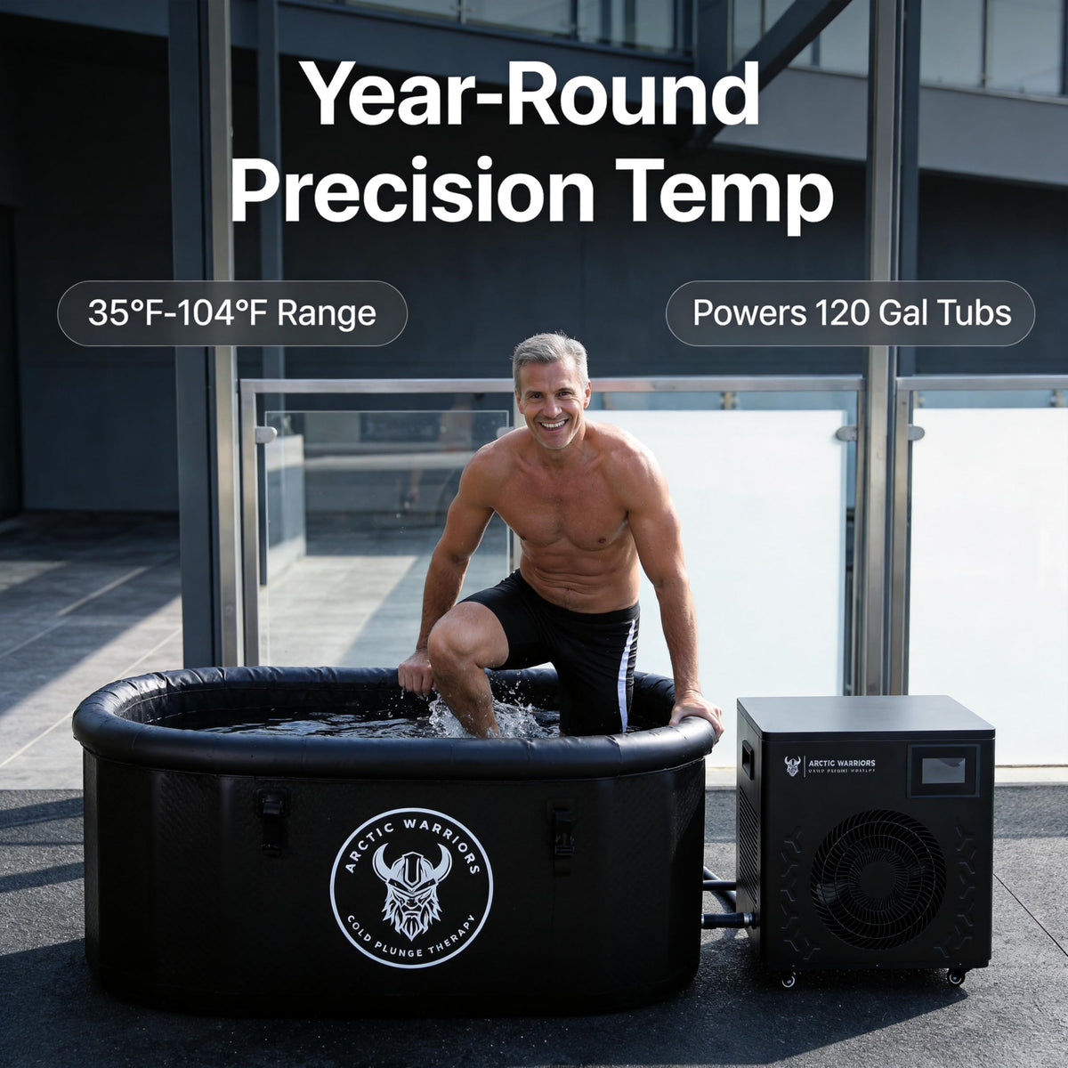 1.5HP Cold Plunge Chiller, WiFi Ice Bath, 12000 BTU/h, Heat & Cool