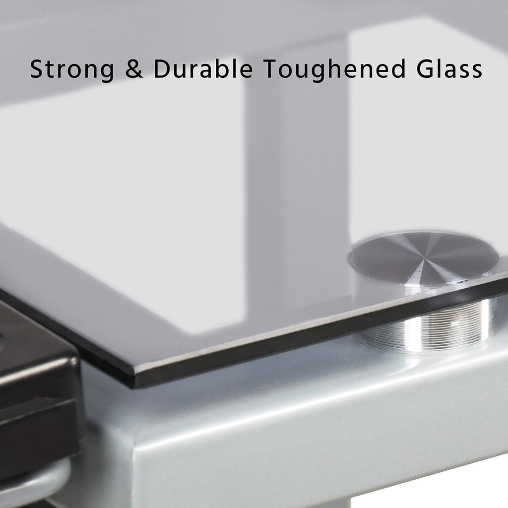 Yaheetech Glass Drafting Table with Storage, Adjustable Art Drawing Desk