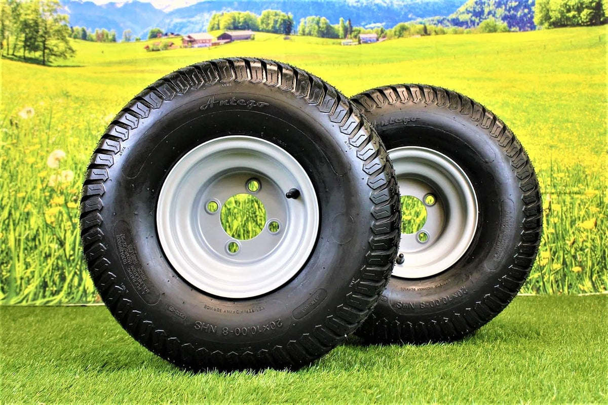 Antego 20x10.00-8 Tire & Wheel Assembly for Husqvarna/Poulan, Single Qty: 1