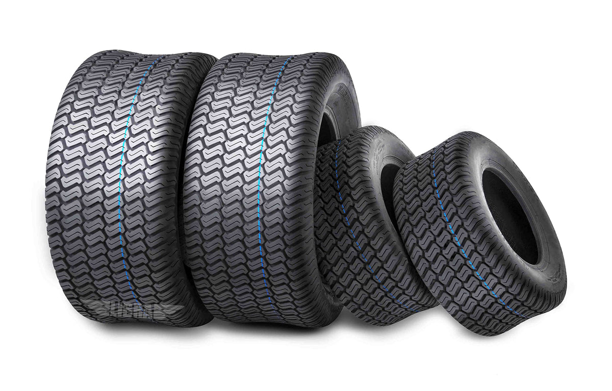 WANDA 4PC Lawn Mower Turf Tires 15x6-6 Front & 20x10-8 Rear 4PR-13016/13040