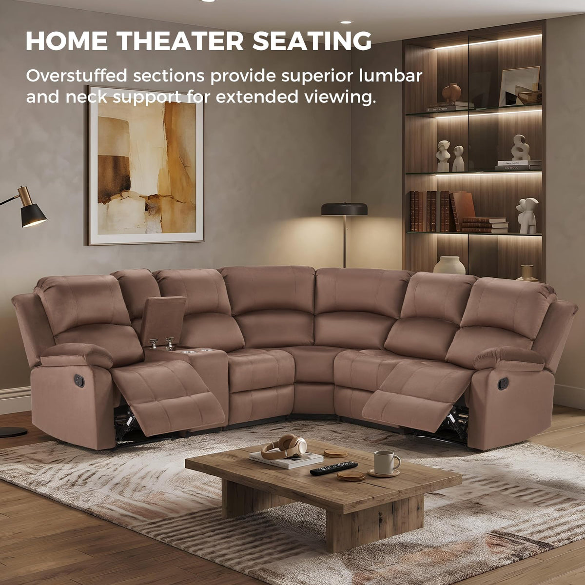 EBELLO Manual Faux Leather Reclining Couch Set for Living Room, Include 1 Recliner Chair, 1 Loveseat Sofa, Recliner Sofa Furniture Set for Home and Office, Black