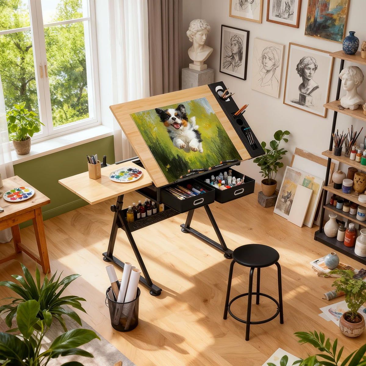 Magshion Drafting Table Adjustable Drawing Table