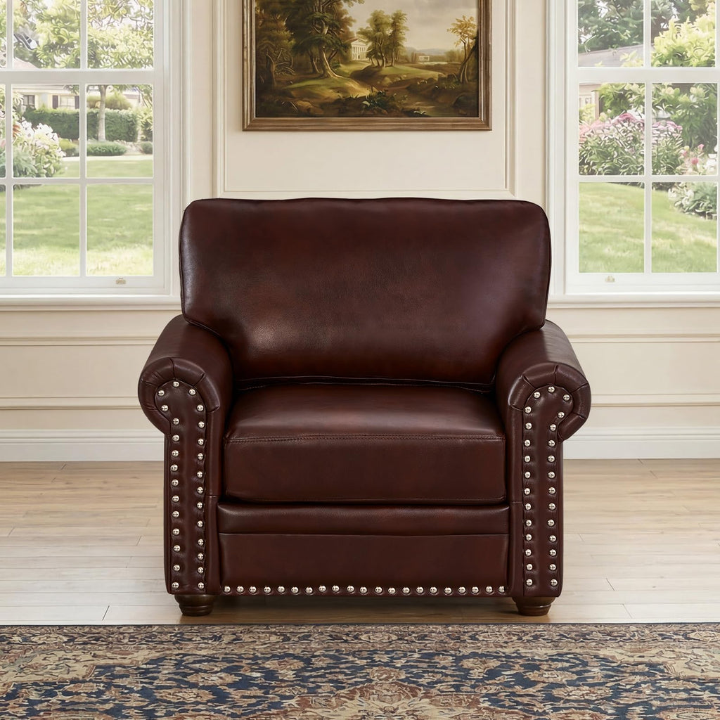 2 Piece Couch Sets for Living Room,Mid Century Modern Couch with Storage Nailhead Trim & Rolled Armrests,Deep Seat Comfy Couch,Furniture Set for Living Room,Bedroom,Office(Navy Blue,Loveseat+3 Seater)