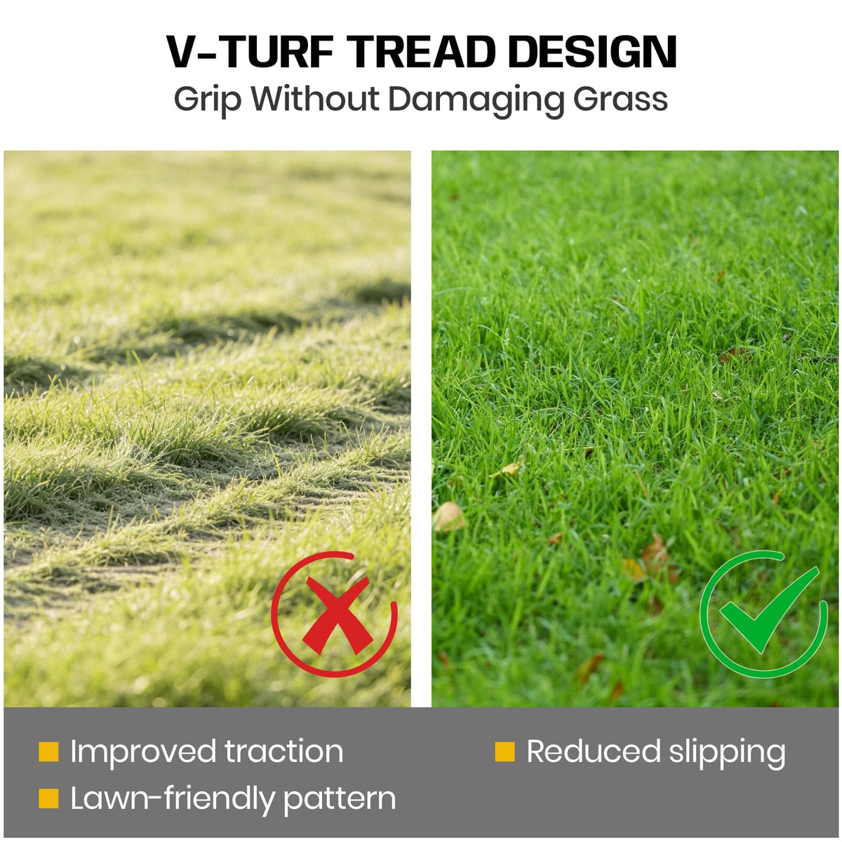 AR-PRO (2 Pack) 20x8.00-8 Lawn Mower Turf Tires, Tubeless, No Rims