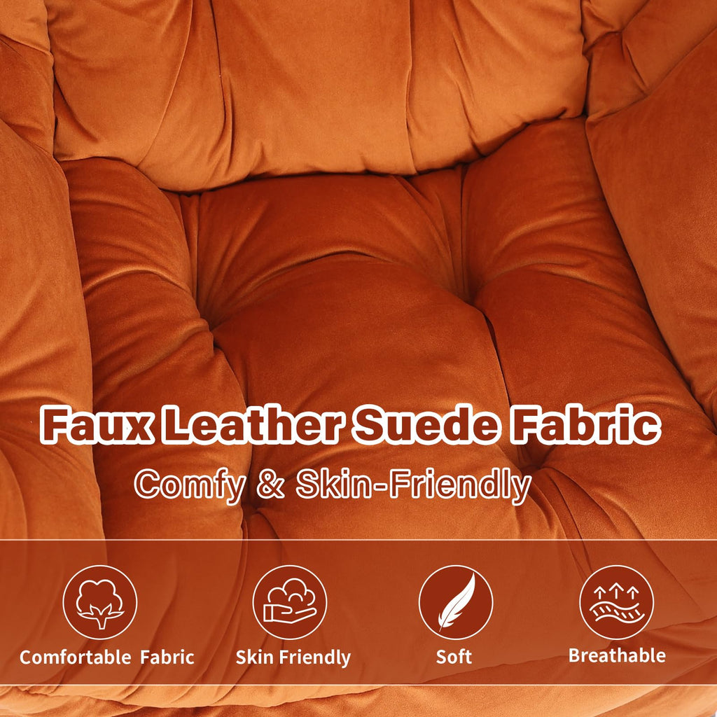 Modern Lazy Chair with Ottoman Lounge Accent Reading Chair for Living Room