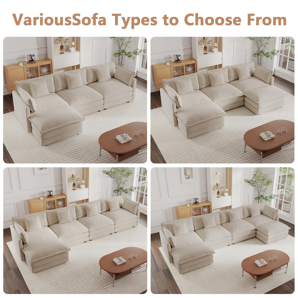 mikibama Luxury 2 Piece Loveseat Couch & Sofa Armchair Set, Modern Upholstered Chenille Cloud Couches Set Furniture with 5 Pillow for Living Room Bedroom Office Apartment, Evergreen