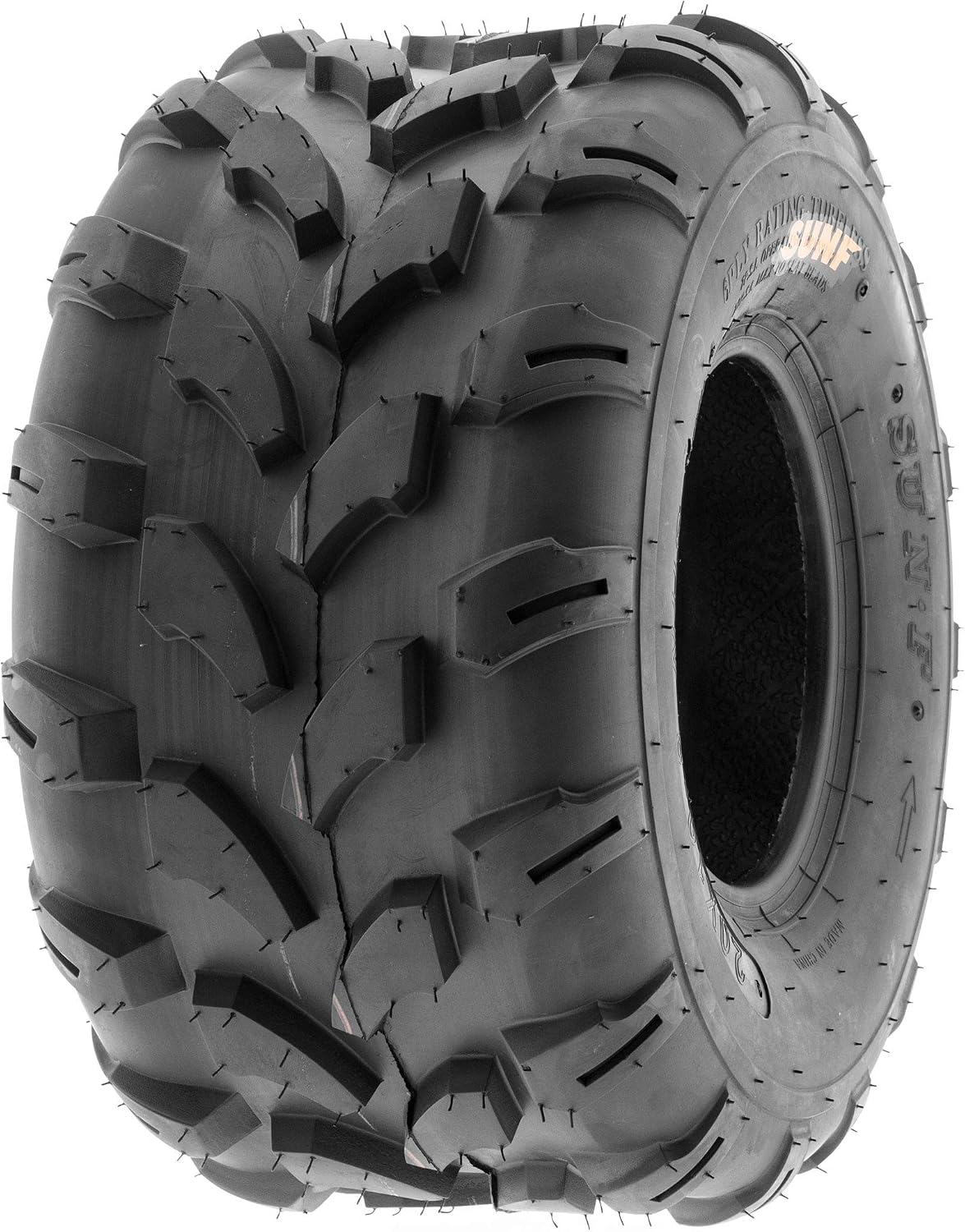 SunF Set of 2 ATV Tires 20x10.00-8, 20x10x8 Lawn Mower Off-Road Tires 6 Ply Directional Knobby Tread-A003