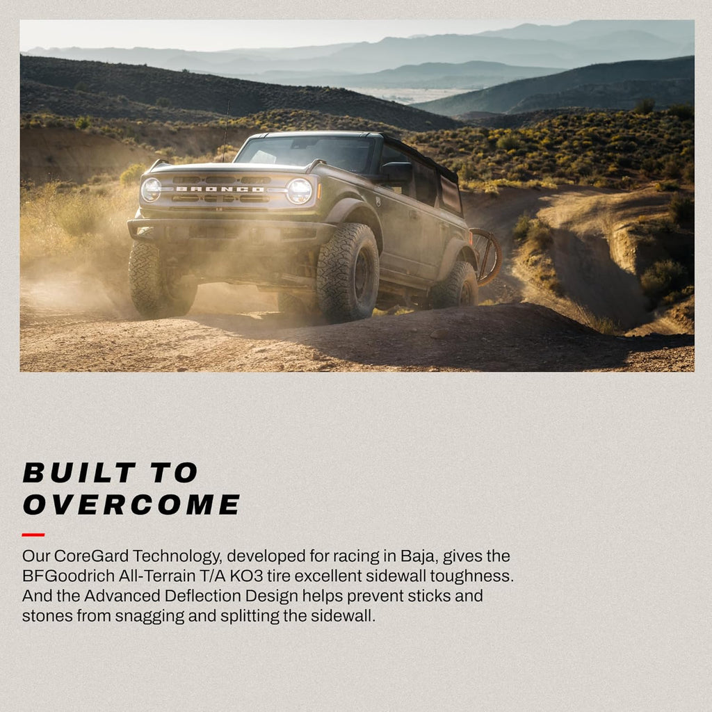 BFGoodrich All-Terrain T/A KO3 Car Tire for Light Trucks, SUVs, and Crossovers, LT275/70R18/E 125/122S