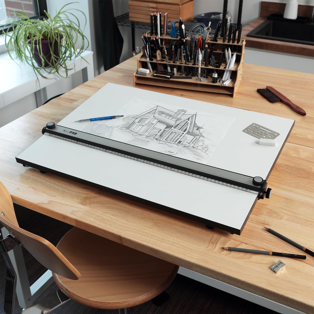 Acurit Fixed-Angled 30"x42" PXB Drawing Board with Parallel Motion Bar