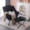 Modern Lazy Chair with Ottoman Lounge Accent Reading Chair for Living Room