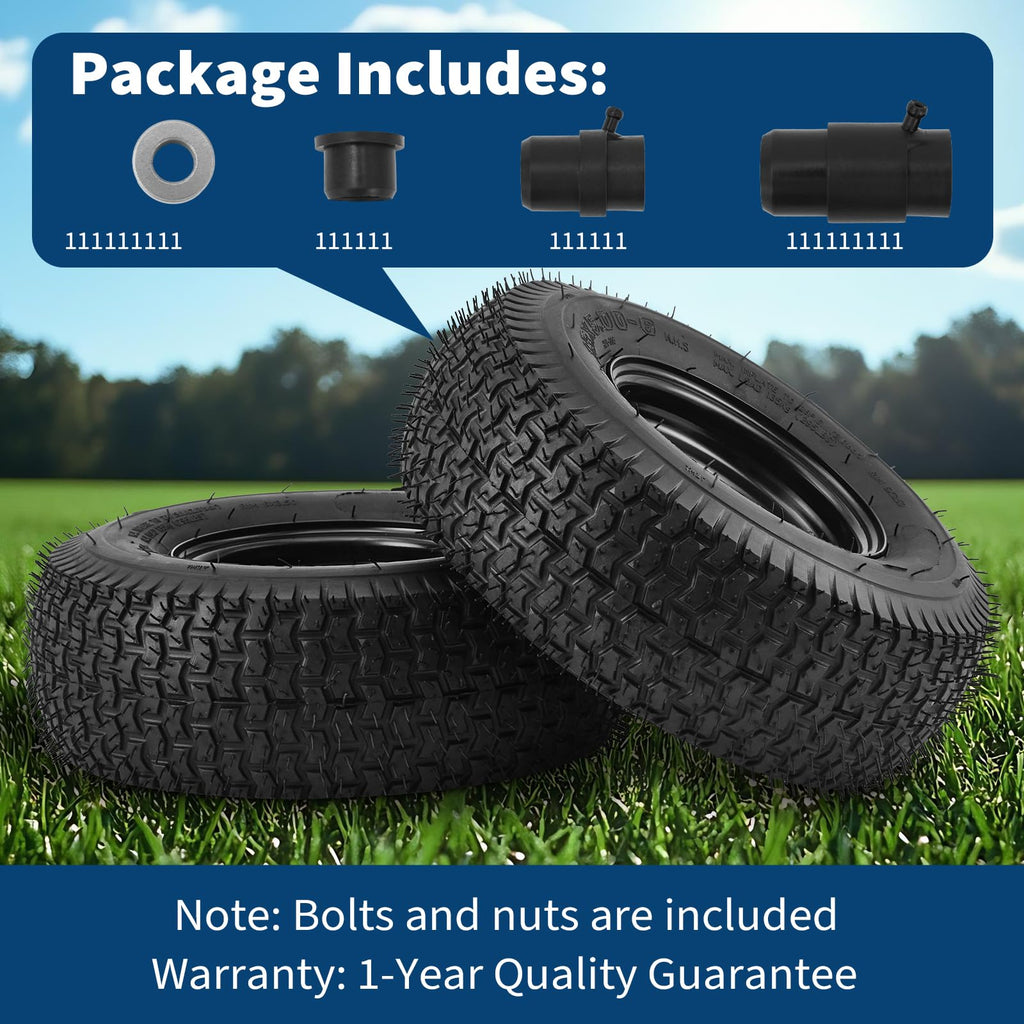 PioneerWorks 2Packs 20x10-8 Lawn Mower Tires and rim